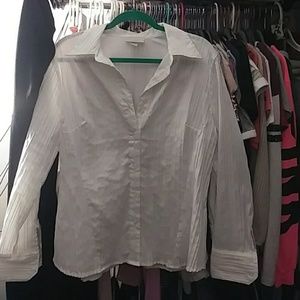 White button-up blouse